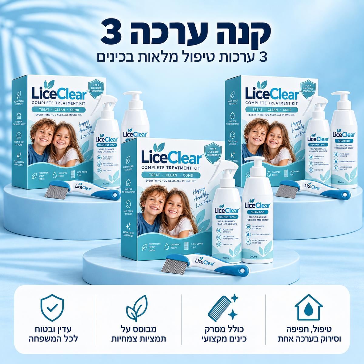 LiceClear- פתרון מתקדם לחיסול כינים וביצים לילדים